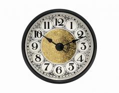 Fancy White Arabic Clock Insert Black Bezel 2-7/8 inch
